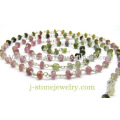 Tourmaline Silver Chain, Tourmaline Beads Silver Chain